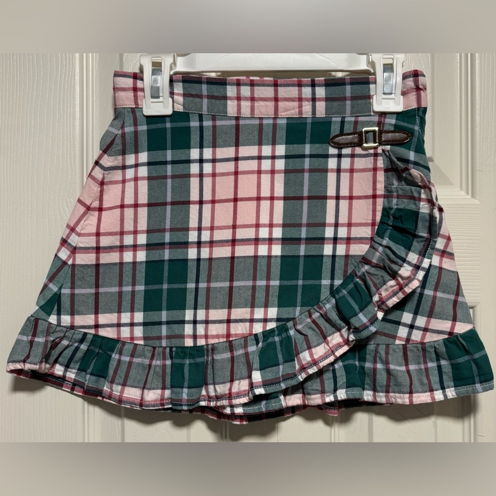 Janie and Jack Plaid Ruffle Skirt - Picture 2 of 10